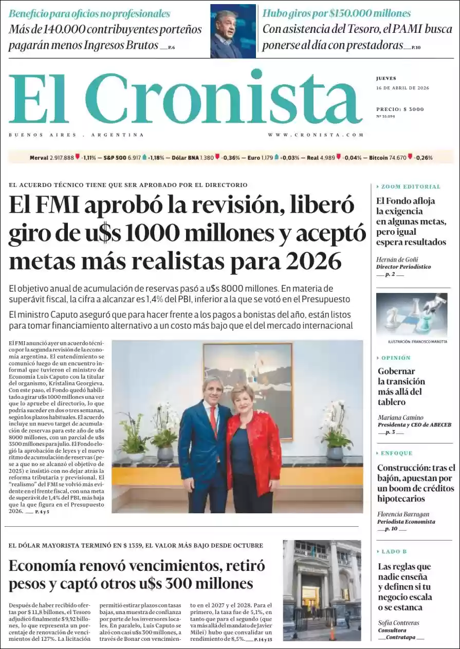 Estudios Max | RADIO REPÚBLICA - Tapa del diario Cronista